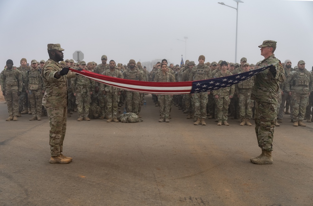 CENTCOM service members participate in Hustler 6 Memorial ruck march