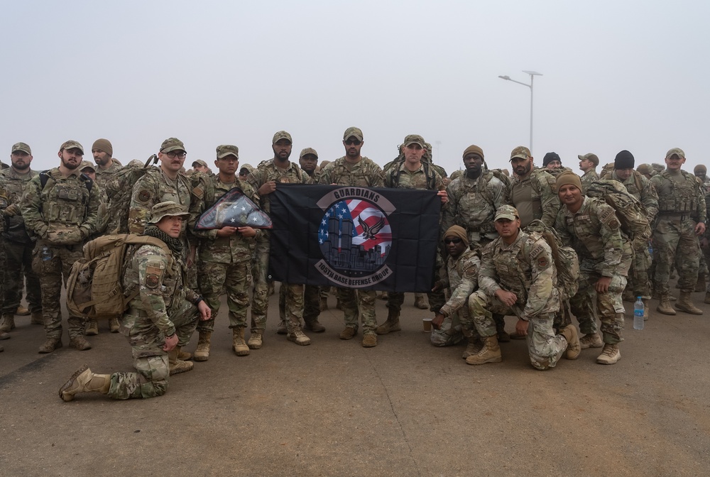 CENTCOM service members participate in Hustler 6 Memorial ruck march