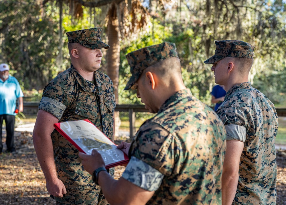 Cpl. Kangas promotion ceremony