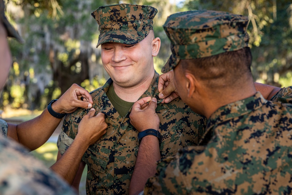 Cpl. Kangas promotion ceremony