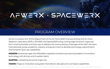 AFWERX and SpaceWERX program overview