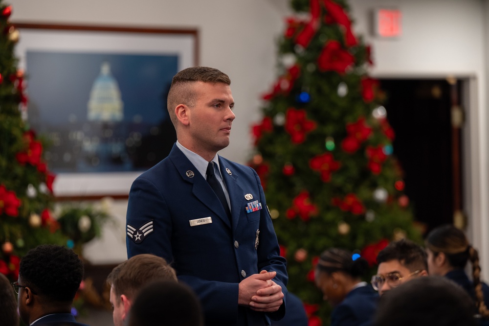 Air Force District of Washington Airmen rehearse for the 60th presidential inauguration