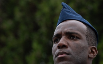 Air Force District of Washington Airmen rehearse for the 60th presidential inauguration