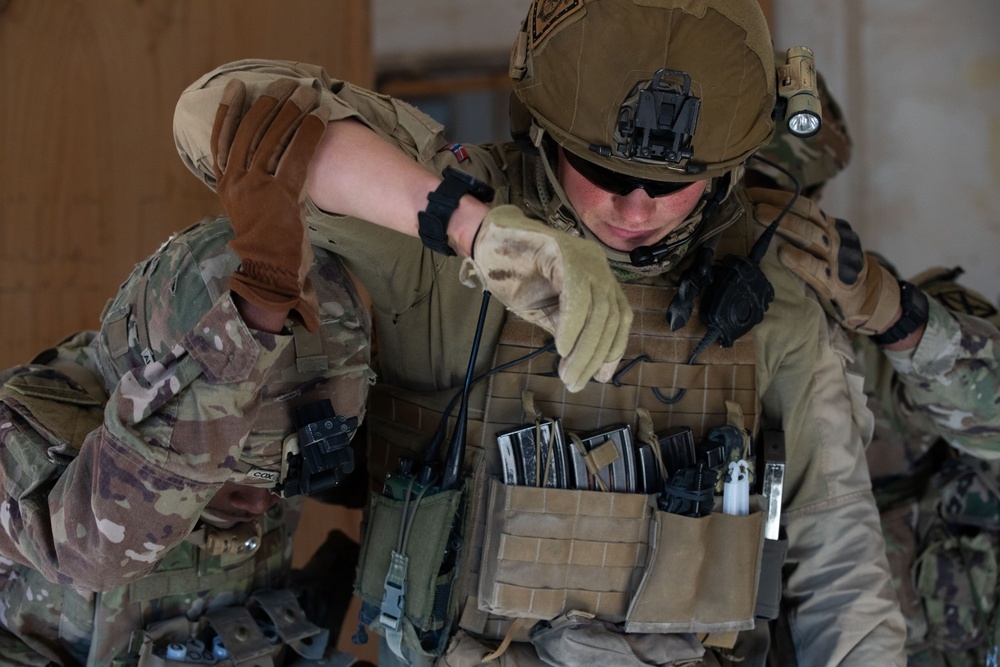 Coalition Forces Conduct Casualty Evacuation Training