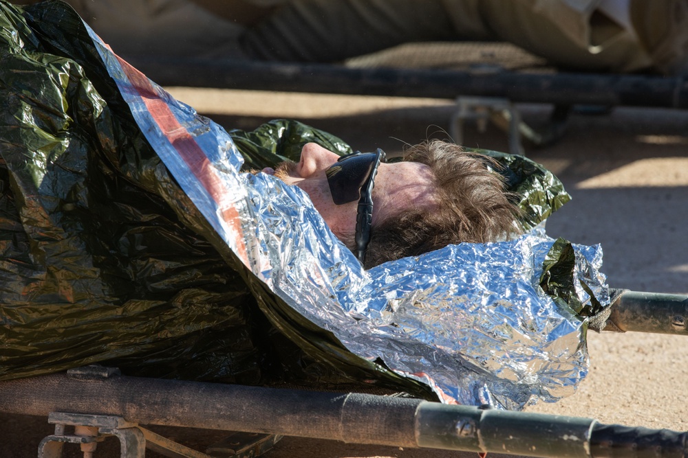 Coalition Forces Conduct Casualty Evacuation Training