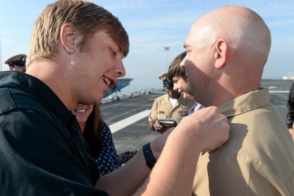 Boxer Personnel Specialist promoted to Master Chief