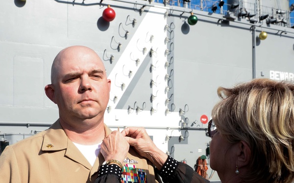 Boxer Personnel Specialist promoted to Master Chief