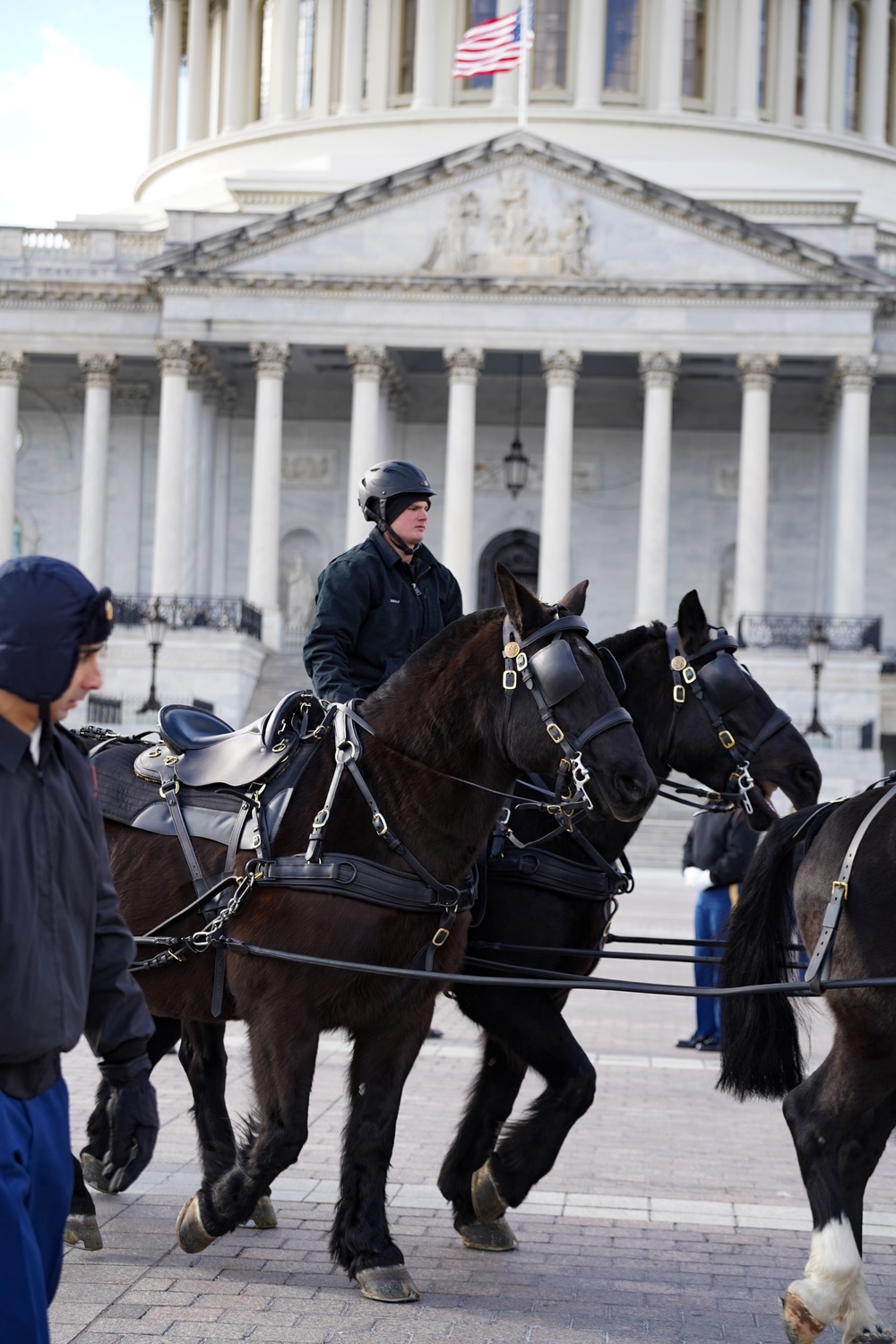Rehearsal: Caisson Detachment prepares for the State Funeral of President Jimmy Carter
