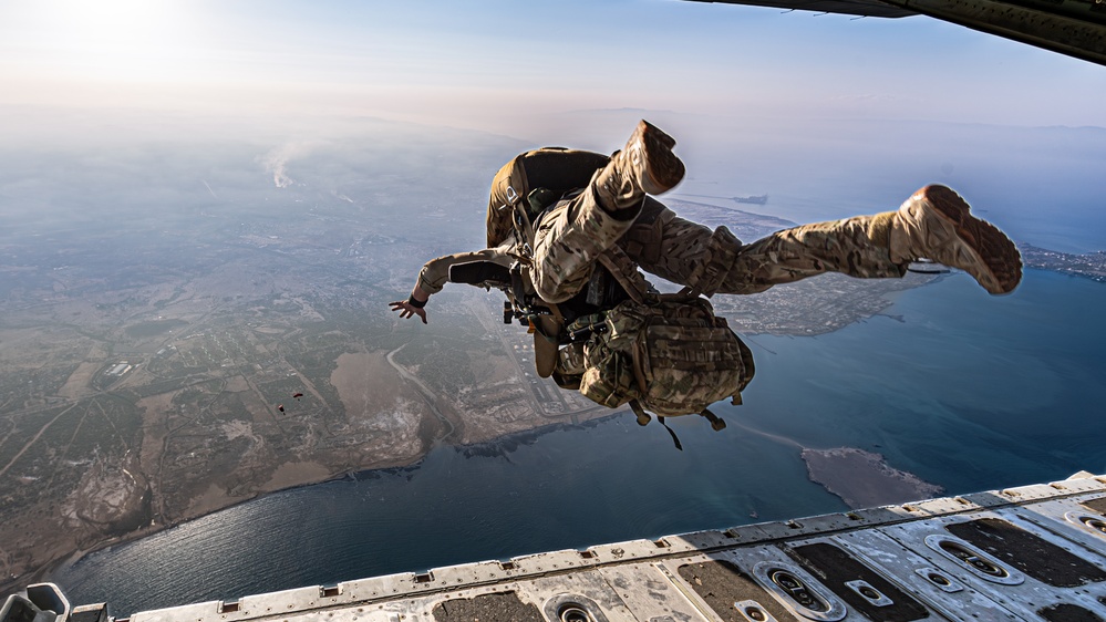 US, French paratroopers conduct joint training over Djibouti