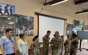 2 A team provides the 921st Command Team with a contracting support brief during one of their scenario practical exercises