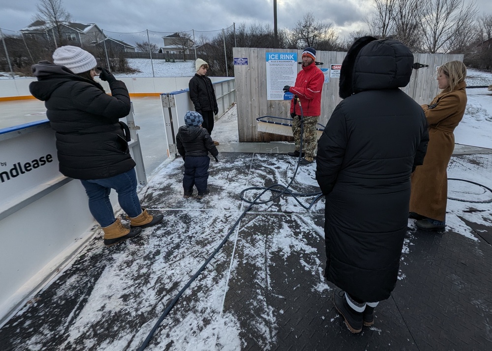 Fort Drum volunteers support winter fun at community skating rink