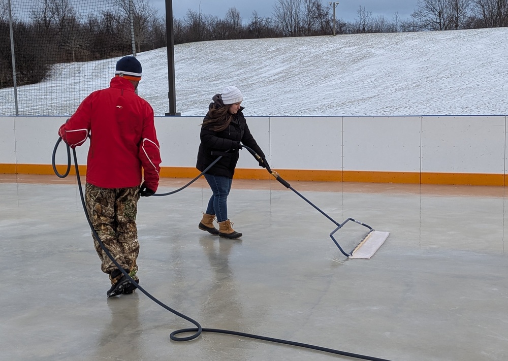 Fort Drum volunteers support winter fun at community skating rink