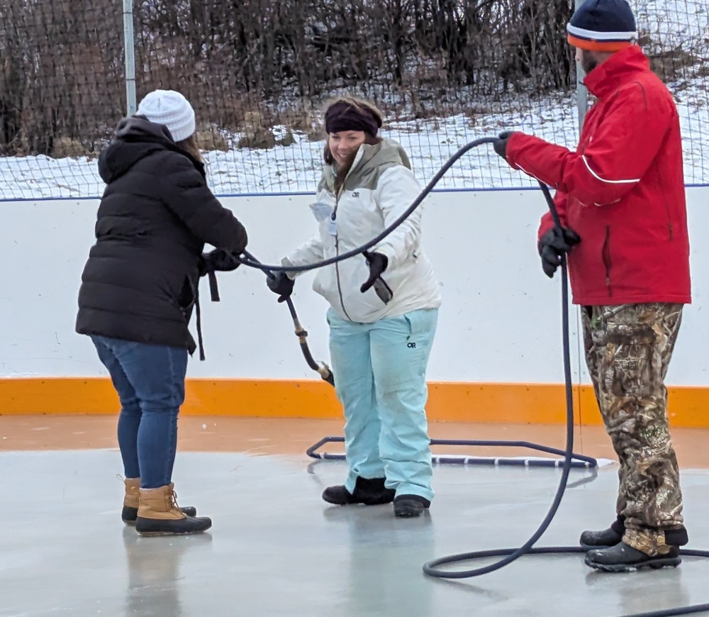 Fort Drum volunteers support winter fun at community skating rink