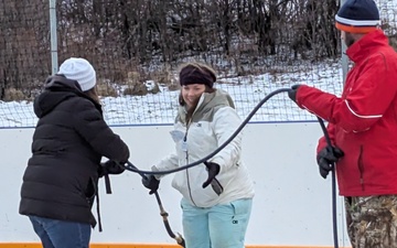 Fort Drum volunteers support winter fun at community skating rink