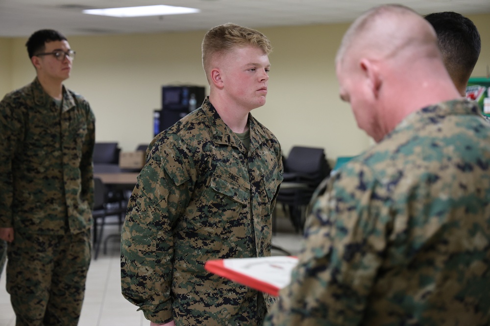 LCpl. Aidan T. Snee named Marine Corps Logistics Command’s Marine of the Quarter for the fourth quarter of calendar year 2024.