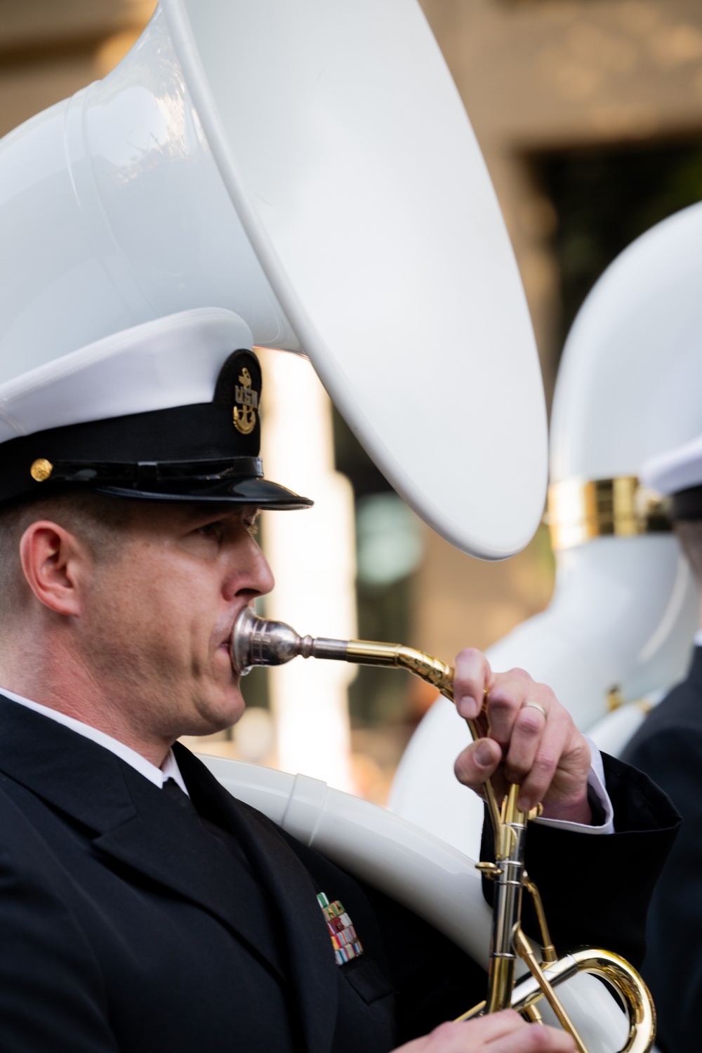 United States Navy Band kicks off the U.S. Navy's 250th Birthday at the Rose Parade