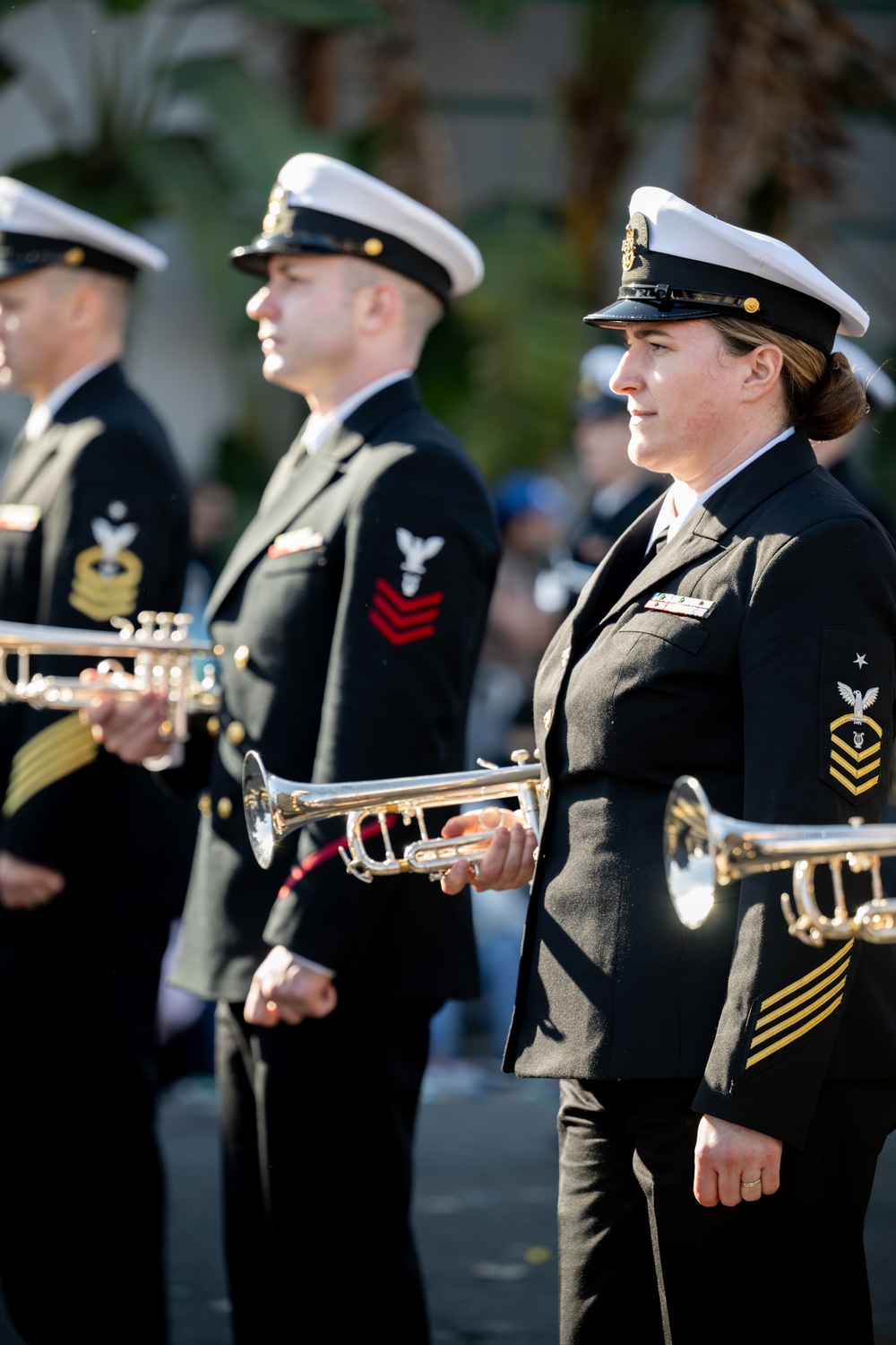 United States Navy Band kicks off the U.S. Navy's 250th Birthday at the Rose Parade