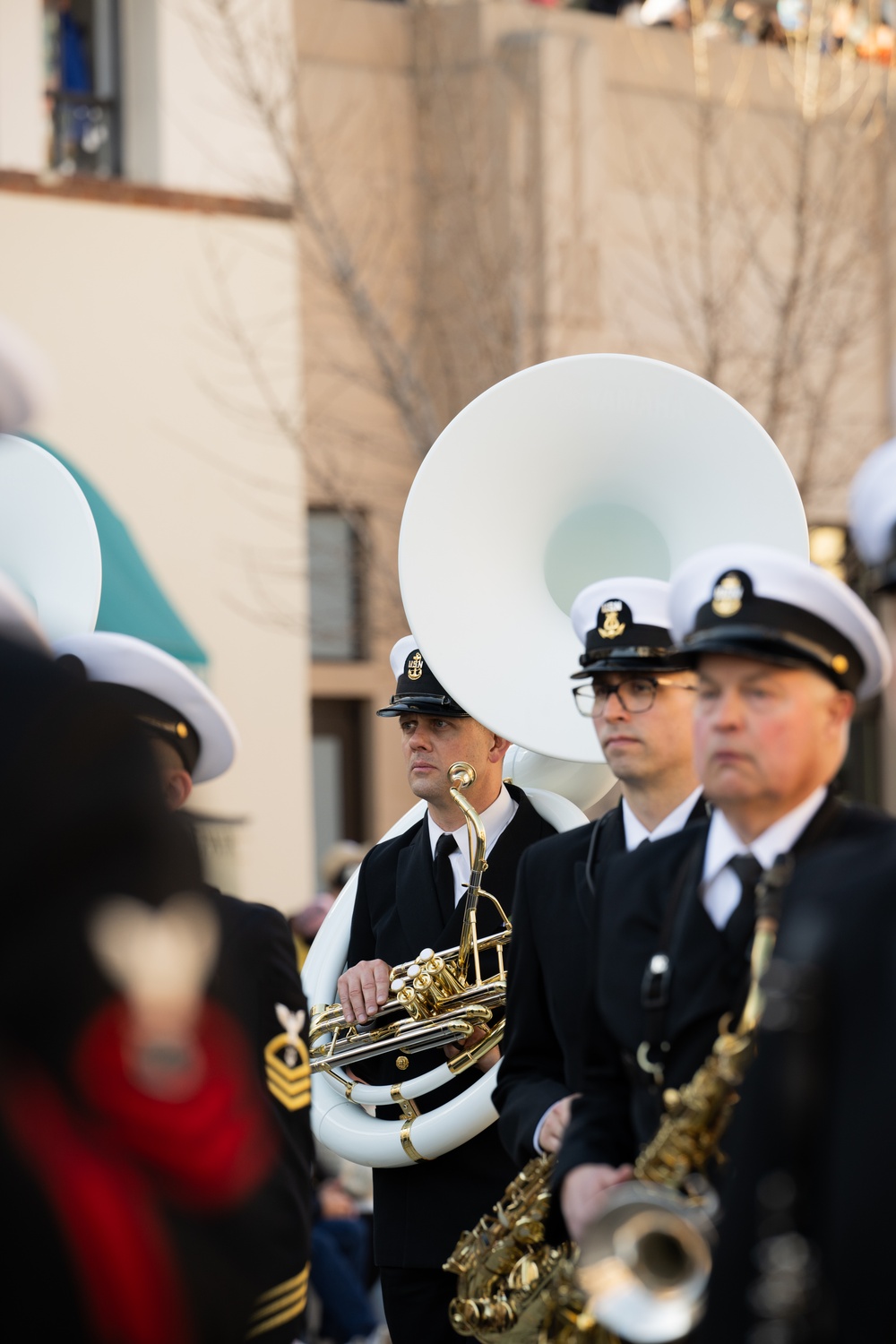 United States Navy Band kicks off the U.S. Navy's 250th Birthday at the Rose Parade
