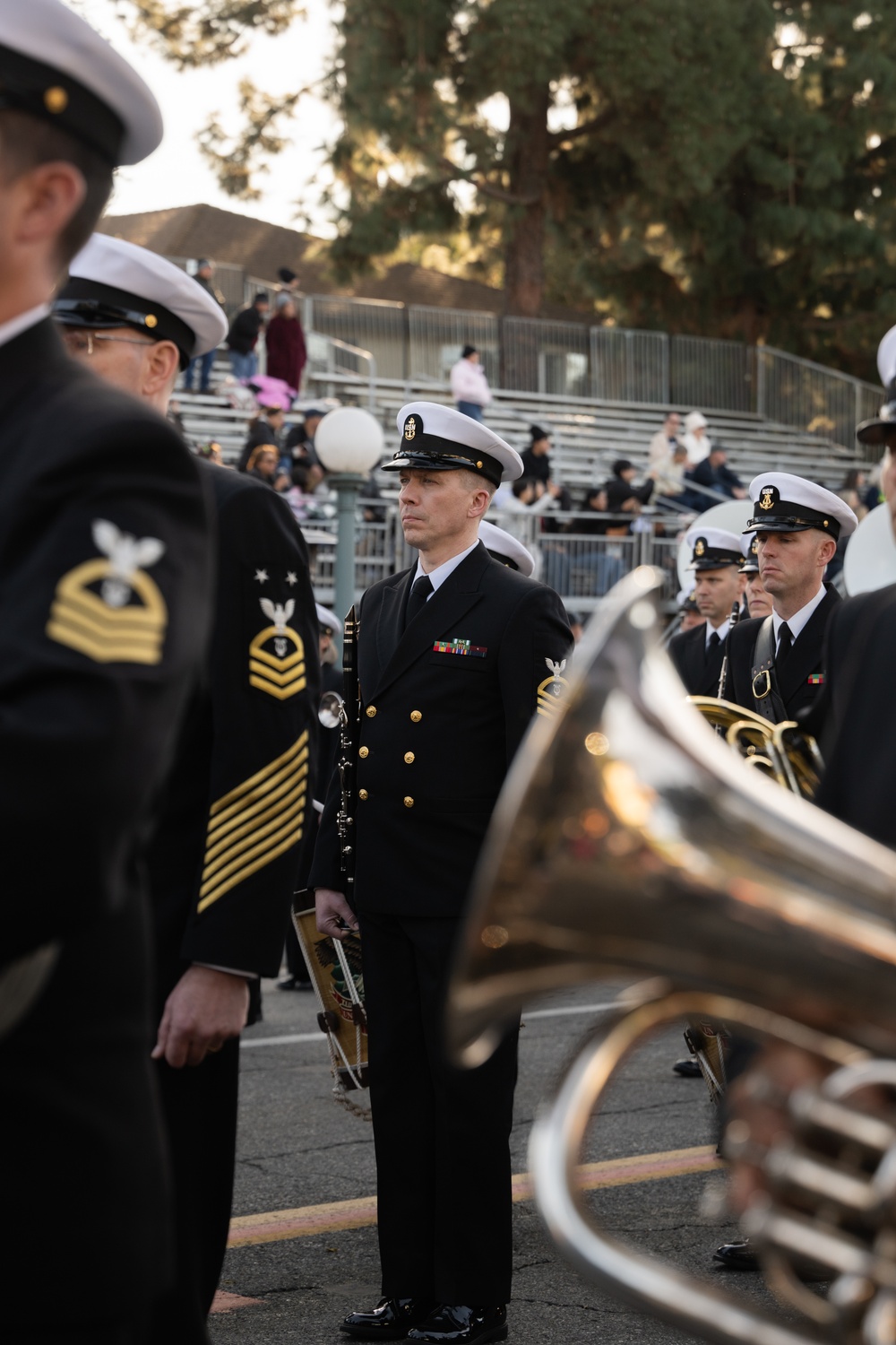 United States Navy Band kicks off the U.S. Navy's 250th Birthday at the Rose Parade