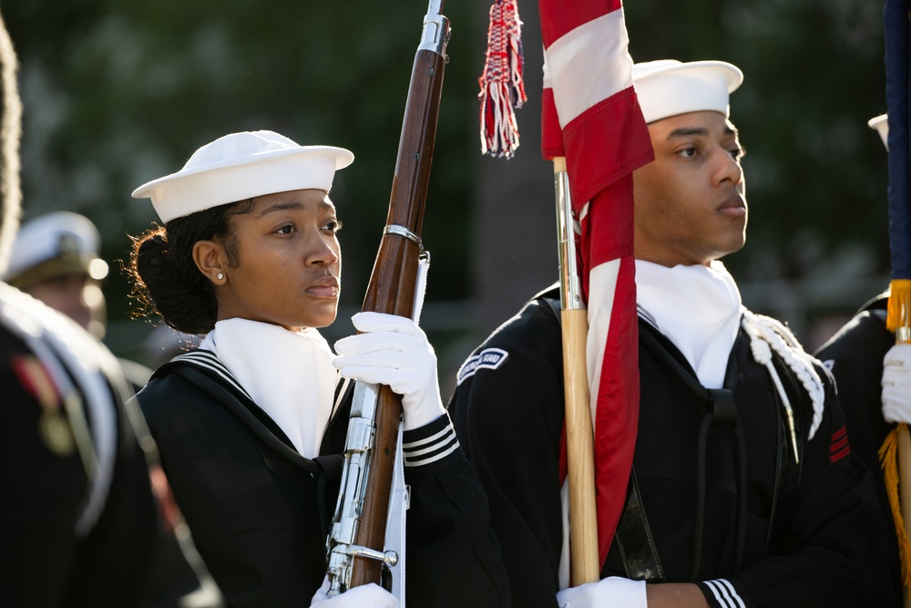 United States Navy Band kicks off the U.S. Navy's 250th Birthday at the Rose Parade