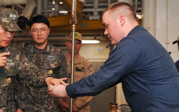 USS Frank Cable Hosts Tour for Republic of Korea Navy Officers