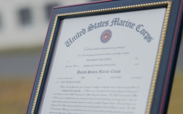 4th Marines Sgt. Maj. Melendez Promotion        