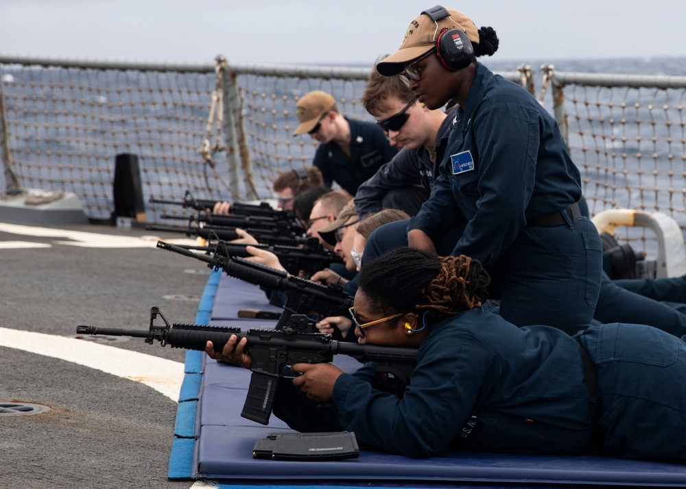 USS Higgins Conducts Small Arms Training