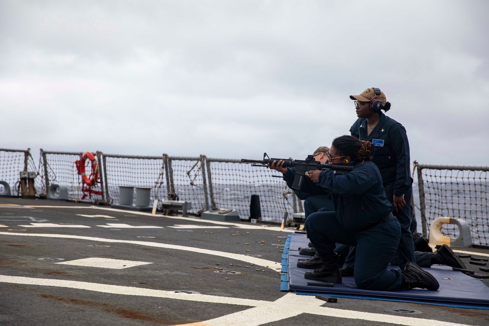 USS Higgins Conducts Small Arms Training