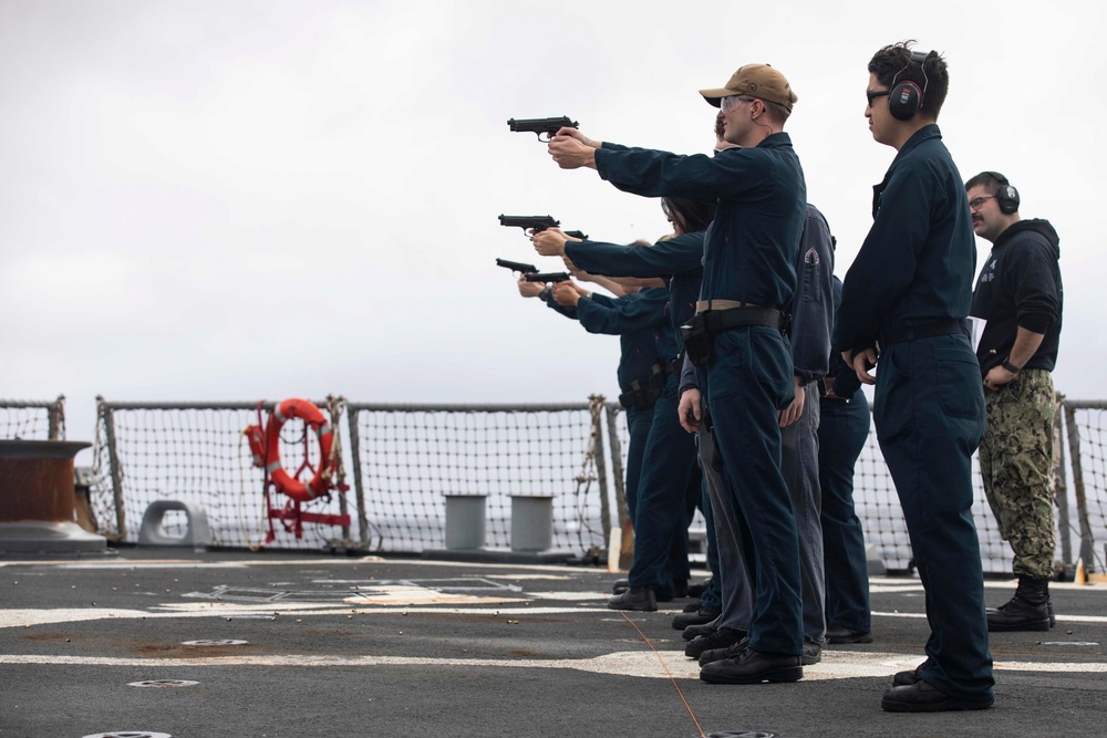 USS Higgins Conducts Small Arms Training