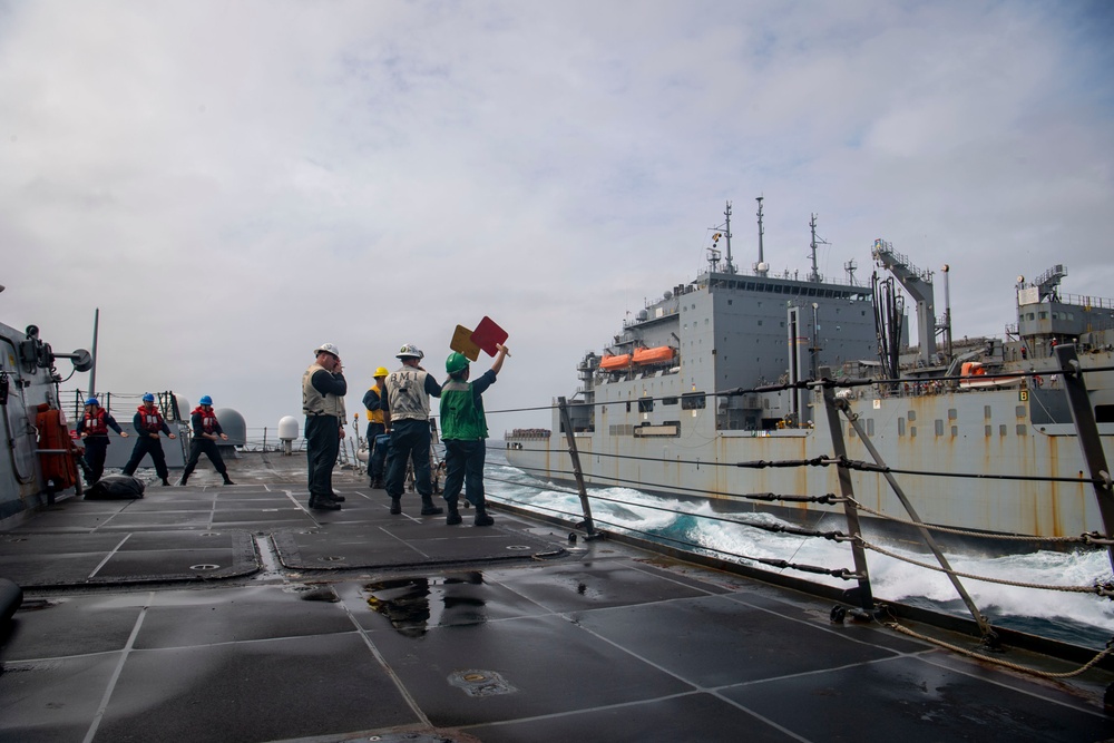 USS Sterett conducts routine operations as part of the Carl Vinson Carrier Strike Group