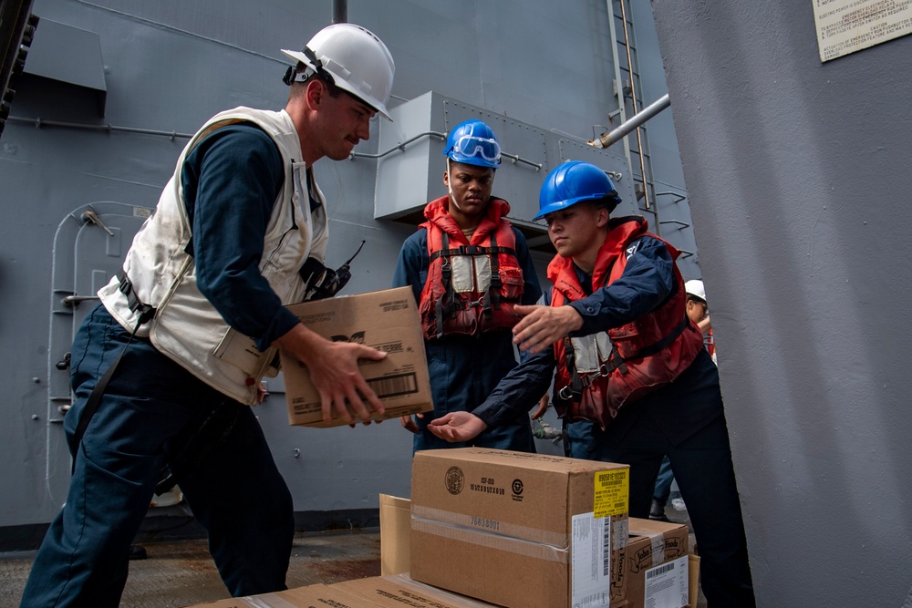 USS Sterett conducts routine operations as part of the Carl Vinson Carrier Strike Group