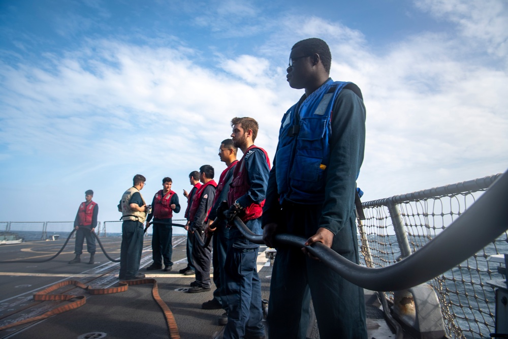 USS Sterett conducts routine operations as part of the Carl Vinson Carrier Strike Group