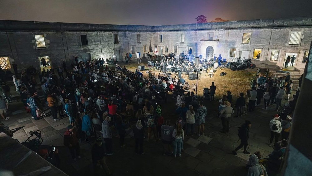 Navy Band Southeast performs its holiday concert at Castillo de San Marcos in St. Augustine, Florida