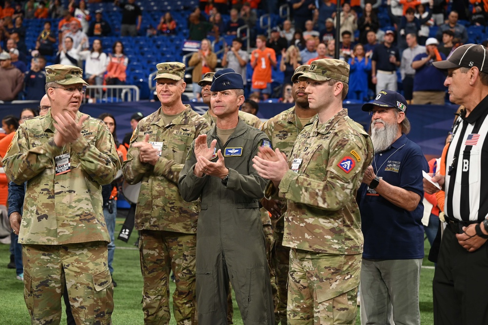 Maj. Gen. Larry Broadwell, 16th Air Force (Air Forces Cyber) deputy commander, had the incredible honor of attending a coin toss for the University of Texas at San Antonio versus North Texas game