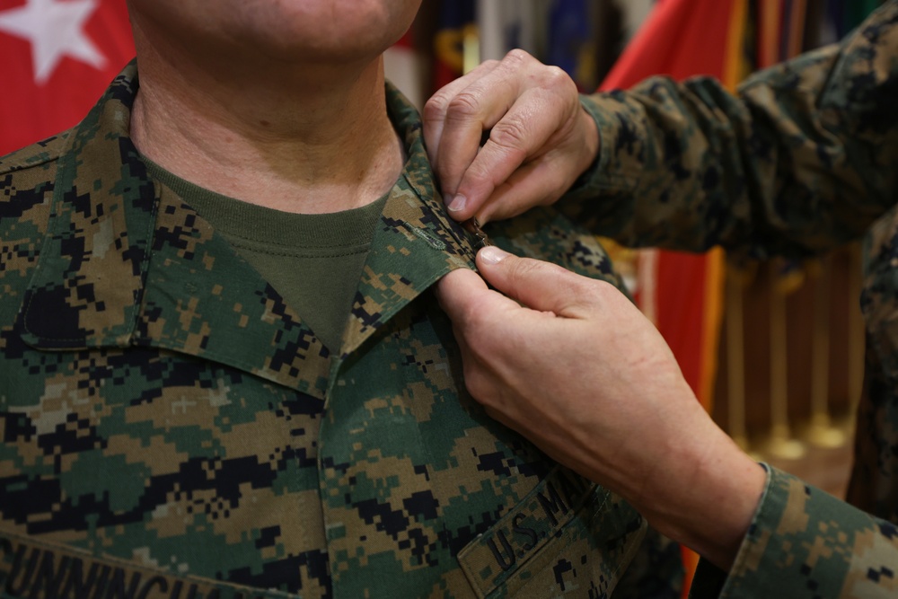 Maj. Gen. Cunningham promoted to current rank