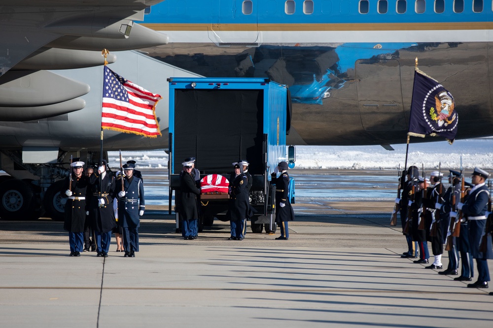 President Jimmy Carter State Funeral Arrival