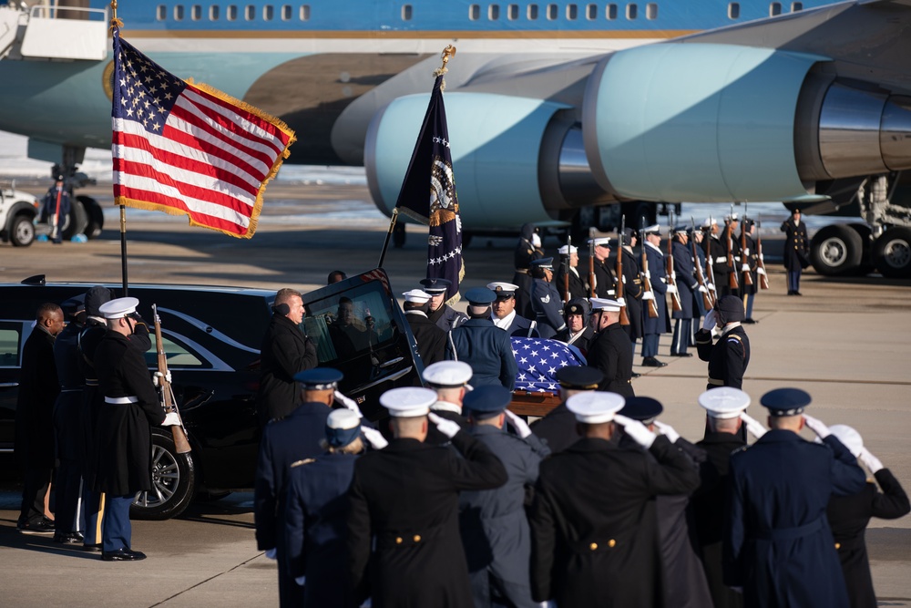 President Jimmy Carter State Funeral Arrival