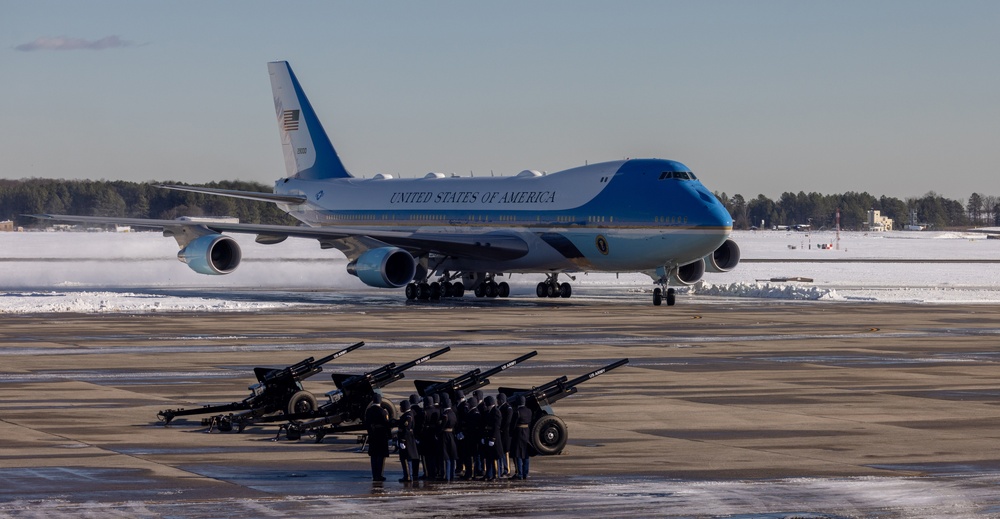 President Jimmy Carter Funeral Arrival