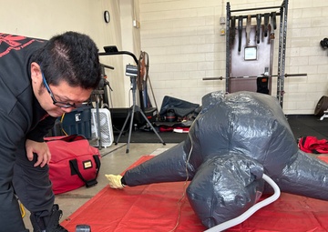 USAG Okinawa Tests Hazmat Suit Readiness