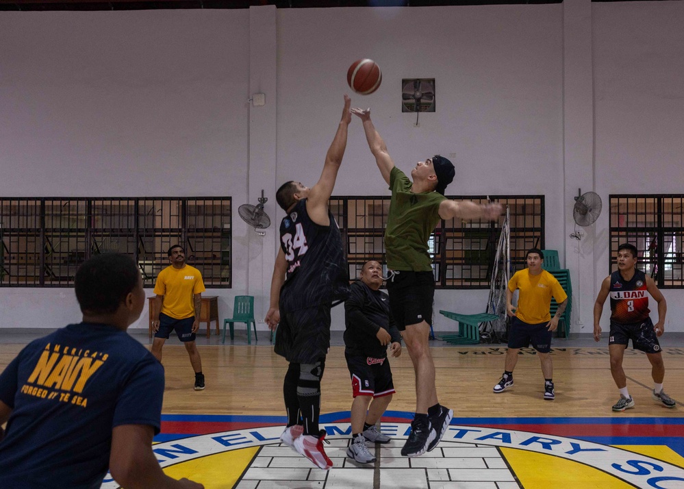 Manila, Philippines COMREL basketball game.