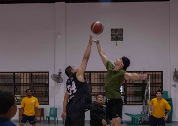 Manila, Philippines COMREL basketball game.