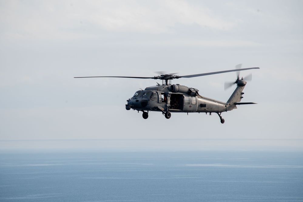 “The Dragon Whales” of HSC 28 fly above Sicily