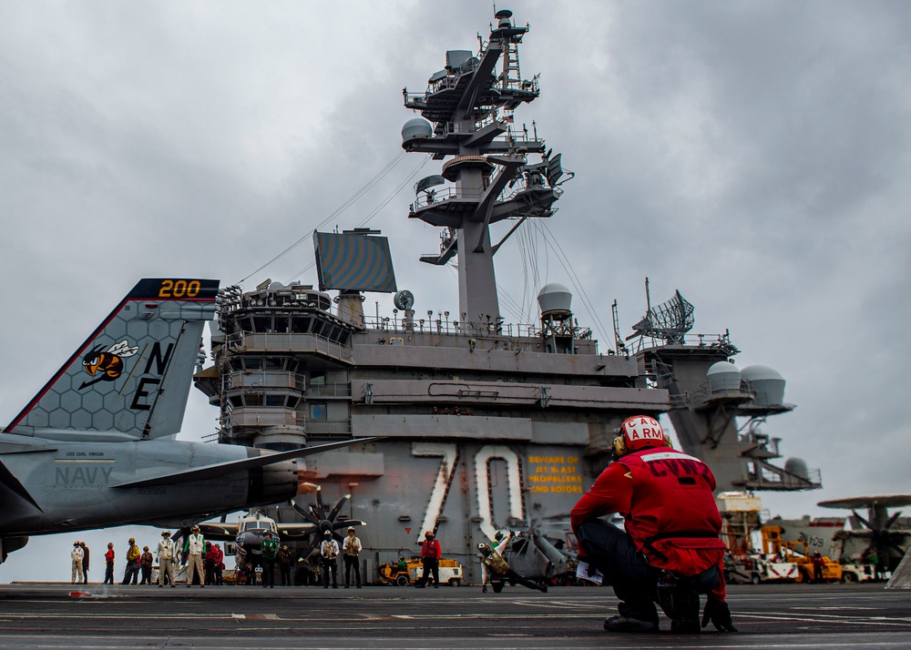 USS Carl Vinson (CVN 70) Conducts Routine Flight Operations in the South China Sea