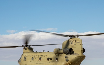 Task Force Armadillo Receives Supplies from a CH-47 Chinook Helicopter