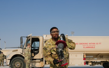 U.S. Army’s Task Force Shikra are Refueled by U.S. Air Force’s 380th ELRS