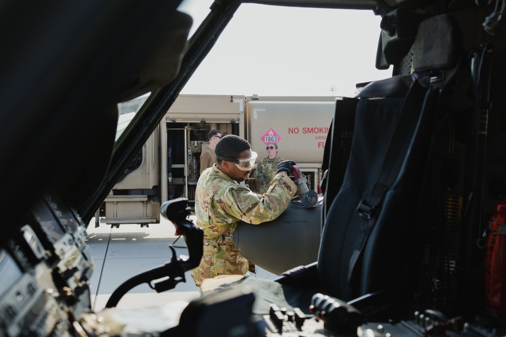 U.S. Army’s Task Force Shikra are Refueled by U.S. Air Force’s 380th ELRS