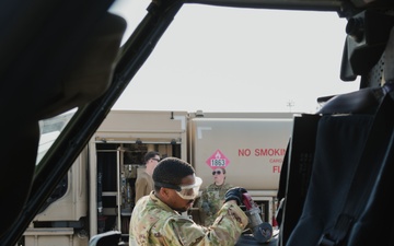 U.S. Army’s Task Force Shikra are Refueled by U.S. Air Force’s 380th ELRS