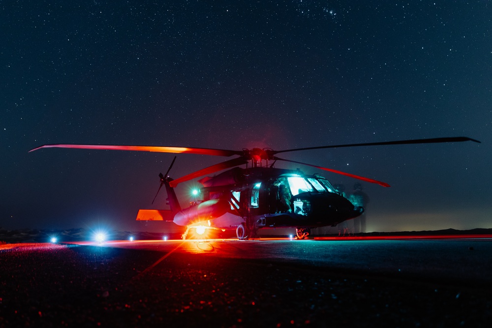 U.S. Army’s Task Force Shikra Prepare to Take Off During Desert Talon