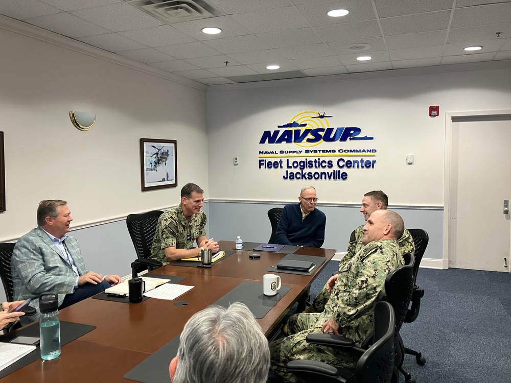 Capt. (Ret.) Karl Rau visits NAVSUP FLCJ