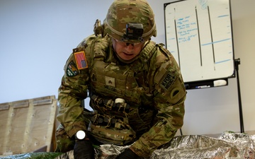 KFOR Soldiers conduct combat medic recertification training at Camp Bondsteel